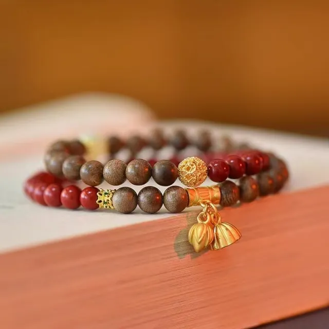 【勝弘珠寶】硃砂沉香手串