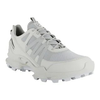 【ecco】BIOM C-TRAIL W 蹤跡健步都會探索防水運動鞋 女鞋(白色/亮白色/灰白色 80325360955)