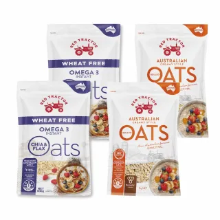 【澳洲Red Tractor紅色拖拉機】奇亞籽&亞麻籽Omega3x原粒大燕麥片-限定組合(澳洲原裝進口)