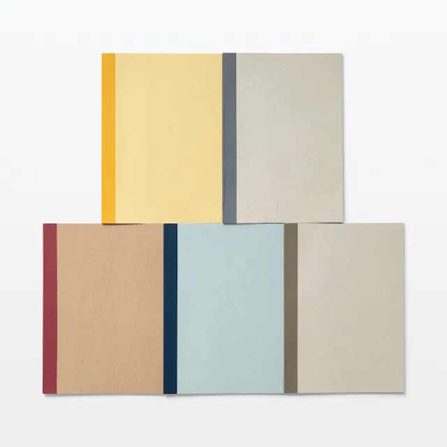 【MUJI 無印良品】植林木不易透色筆記本/36頁.B5.7mm橫線.5冊入.5色封面