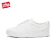 【FitFlop】RALLY SNEAKERS 時尚百搭繫帶休閒鞋-女(都會白)