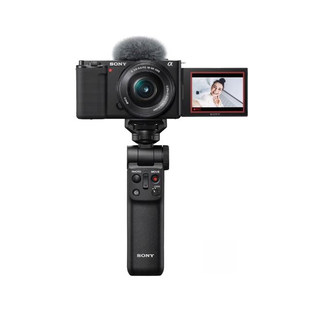 【SONY 索尼】Alpha ZV-E10L 握把組合 + 128G鋼化貼DKL-15膠囊清潔防潮盒 套組(公司貨 可換鏡頭式Vlog相機)