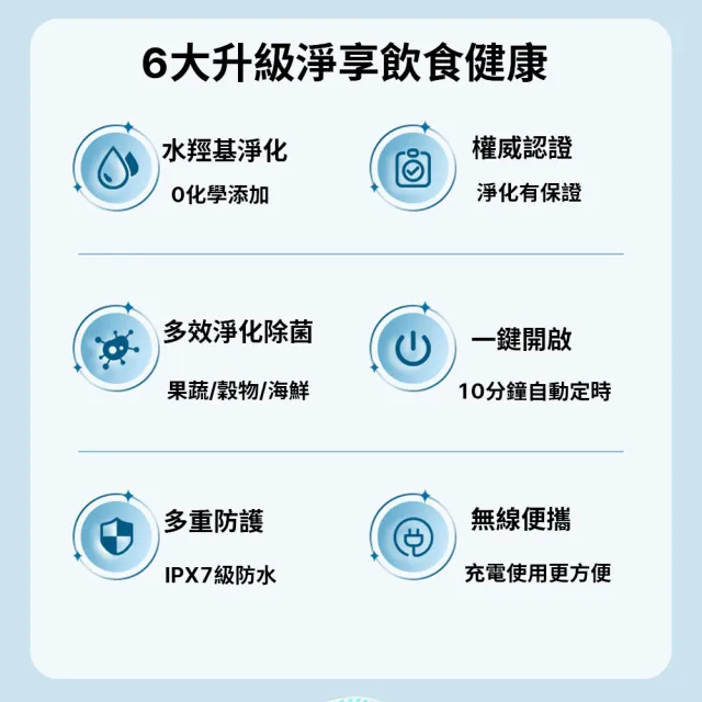 【Felsted 菲仕德】蔬果清洗機 蔬果凈化器(果蔬清洗 蔬果凈化機 超聲波洗菜機 去除農殘)