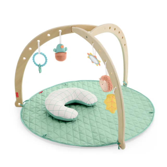 【Fisher price 費雪】木製叢林寶寶健身器(寶寶安撫/嬰兒玩具/彌月禮/新生兒)
