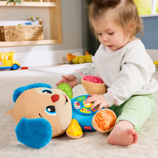 【Fisher price 費雪】智玩聰明小狗-兩色選擇(寶寶安撫/嬰兒玩具/彌月禮/新生兒)
