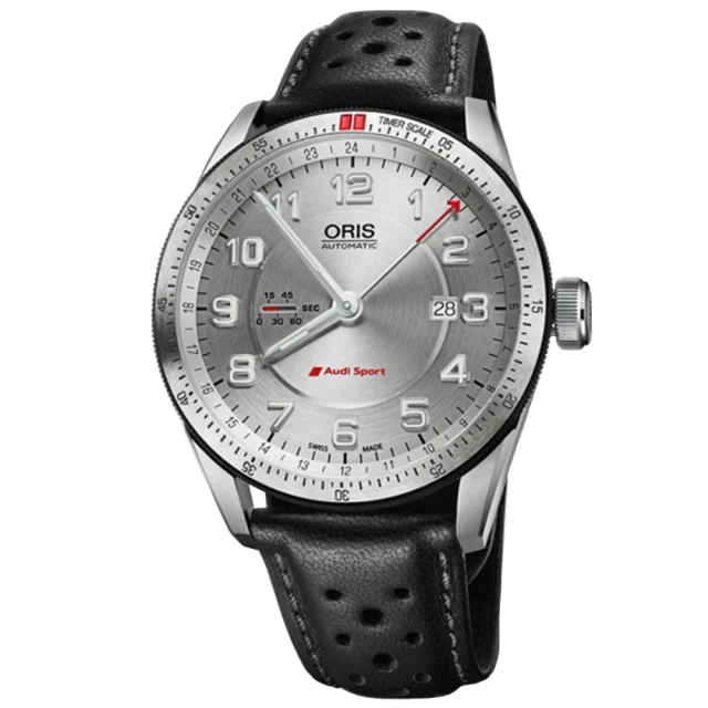 【ORIS 豪利時】Audi Sport系列 GMT雙時區 機械腕錶 618 年中慶 禮物(0174777014461-0752287FCS)