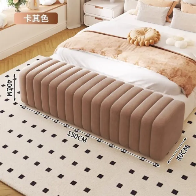 【XYG】家用臥室軟包床尾凳150*40cm長方形沙發邊凳換鞋凳(床尾凳/沙發腳凳/換鞋凳)