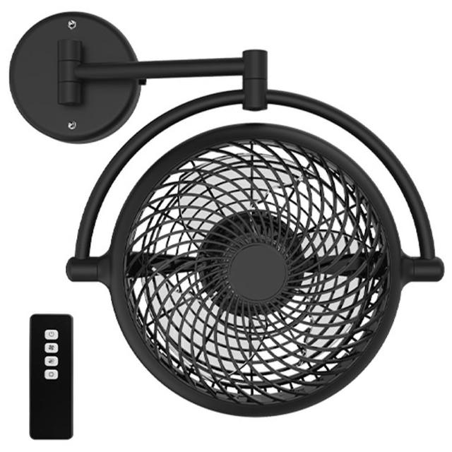 【ALASKA 阿拉斯加】VIVI摺疊循環扇遙控型-黑色(無安裝)