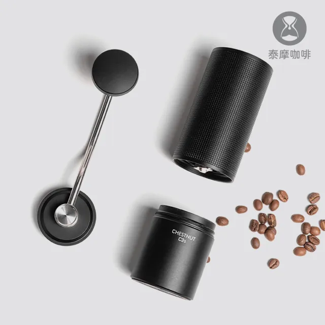 【TIMEMORE 泰摩】泰摩咖啡 全金屬栗子C3S-黑色(手搖磨豆機、不鏽鋼刀盤)
