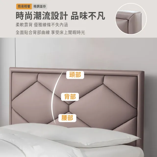 【ASSARI】單人加大3.5尺派爾斯乳膠皮床頭片