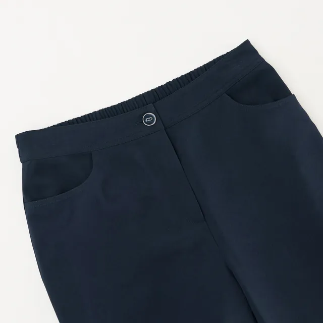 【ILEY 伊蕾】通勤百搭九分寬直筒褲(兩色；M-2L；1252026566)