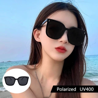 【SUNS】Polarized大框TR太陽眼鏡 韓星韓劇米釘款墨鏡 大框顯小臉(防眩光/遮陽/輕盈材質/抗UV400)