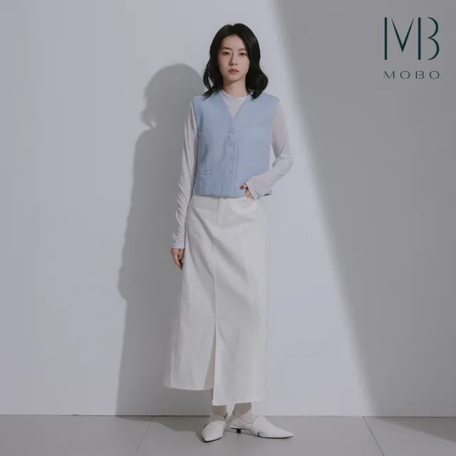 【MO-BO】小香風花紗呢料背心