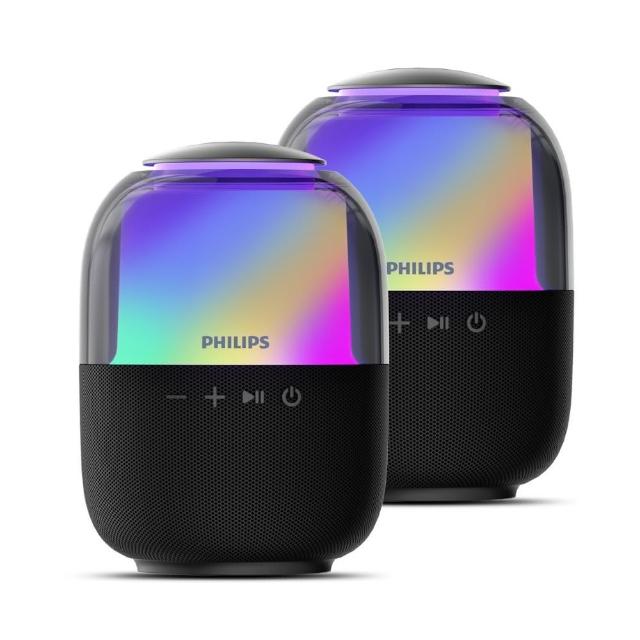 【Philips 飛利浦】炫彩RGB強力低音無線藍牙5.3喇叭-TAS2108BK