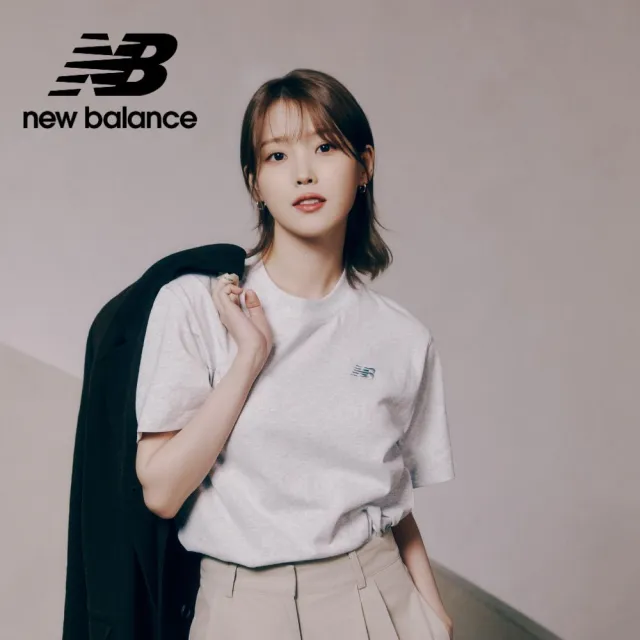 【NEW BALANCE】NB 刺繡LOGO短袖上衣_女性_灰/黑/杏_WT41501AHH_WT41501BK_WT41501LIN(美版 版型偏大)