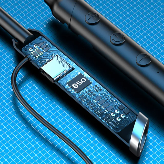 掛脖運動雙耳無線藍牙耳機一入(顏色隨機)