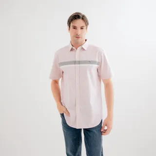 【Arnold Palmer 雨傘】男裝-素色牛津布短袖襯衫(灰色)