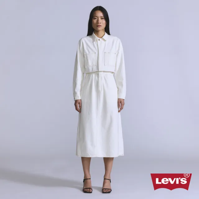 【LEVIS】BLUETAB™ 女款 丹寧牛仔連身長袖洋裝 熱賣單品 001LS-0000