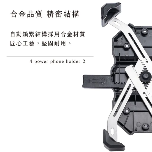 【grantclassic特經典】四力架2 機車手機架/導航架 手機支架(Ubereat Foodpanda 外送指定款 官方保固)