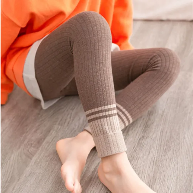 【安朵童舖】現貨韓版兒童撞色打底褲女孩高腰彈力拼接褲襪女童內搭褲(026/57)