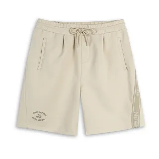 【Hush Puppies】男裝 短褲 品牌織帶休閒短褲(淺卡其 / 53122103)