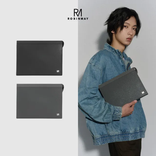 【ROBINMAY】洛特手拿包真皮(真皮拉鍊封口/多色任選)