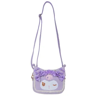 【SANRIO 三麗鷗】雙11 KUROMI LOLITA MOOD 酷洛米 迷你斜背包 化妝包