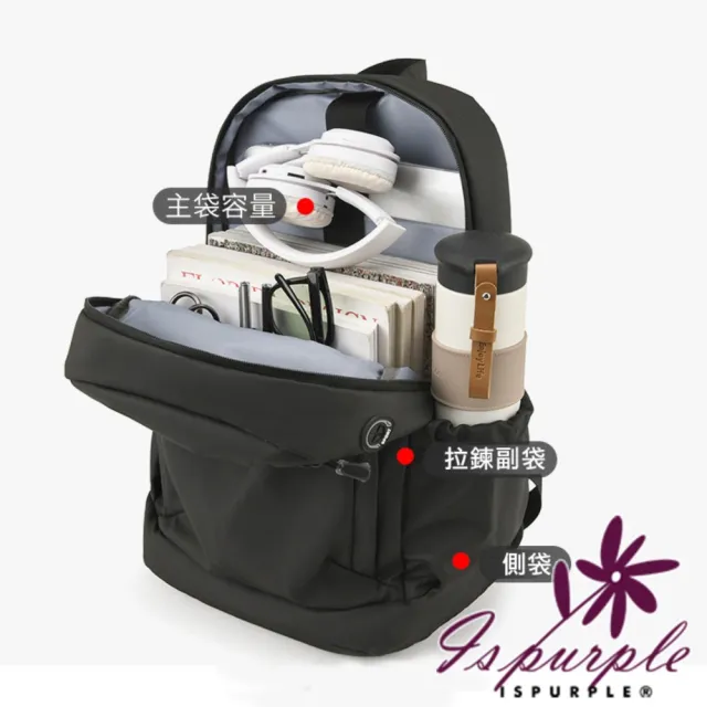 【iSPurple】雙11 商務通勤 休閒旅遊電腦包多功能男士雙肩背包(藍色)