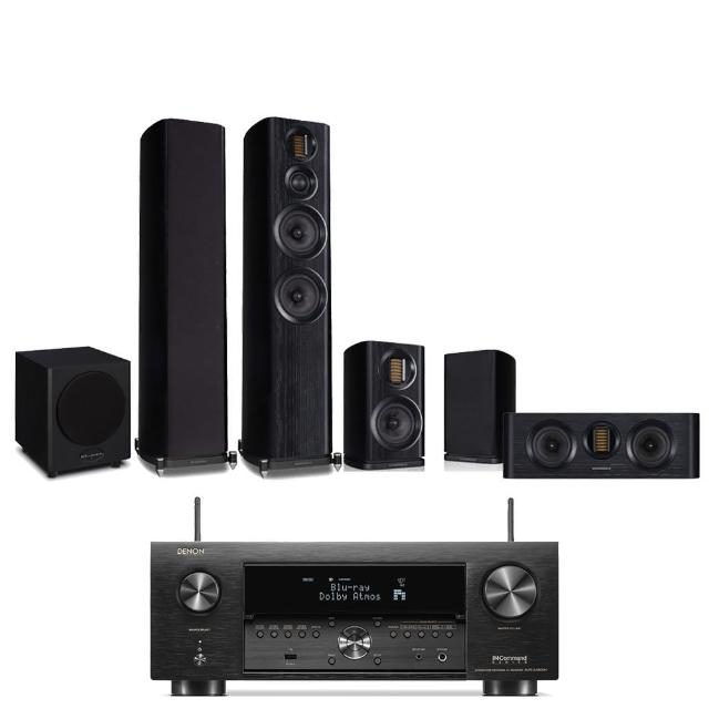【Denon 天龍】家庭劇院組合(AVR-X4800H+Wharfedale EVO4.4+4.1+4.CS+WH-D10)