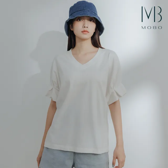【MO-BO】MIT有機棉立體打折袖上衣