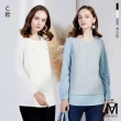 【MYVEGA 麥雪爾】MA小香風異材質拼接雪紡袖上衣-多款任選(小香風/雪紡上衣/長袖上衣)