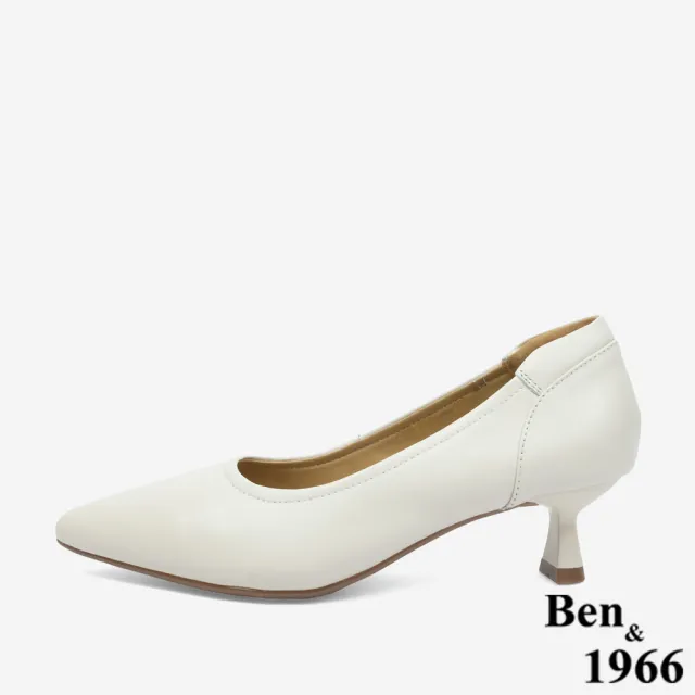 【Ben&1966】質感牛皮氣質尖頭跟鞋-24610