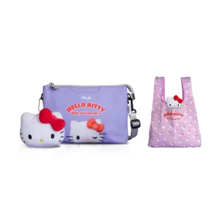 【deya】交換禮物 官方直營 hello kitty 三麗鷗 凱蒂50週年抗菌萬用包 贈kitty吊飾購袋(斜背包)