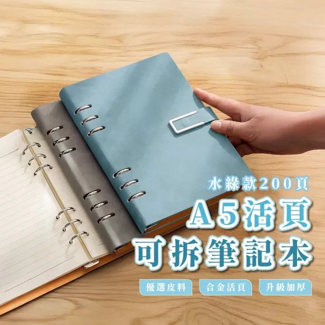 【記錄生活】A5活頁可拆筆記本(記事本 手帳 日記本 行事曆 手冊 辦公 文具)