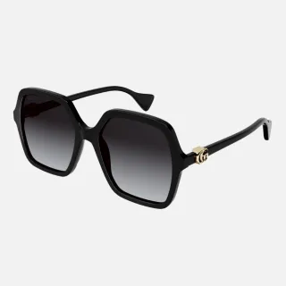 【GUCCI 古馳】膠框太陽眼鏡(GG1072SA-001 雙G LOGO)
