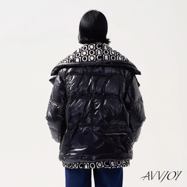 【AVVJOY 艾薇卓爾】假兩件羽絨外套(夾克 大衣 外套 羽絨 羽絨外套 長版外套 羽絨大衣 CLA0421OW)