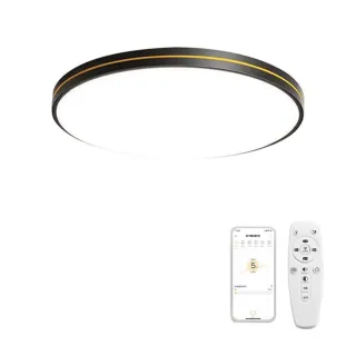 【聚美照明】60CM8000lm 超薄圓形吸頂燈 護眼光源 智能三色無極調光 高亮護眼(防藍光/超薄納米烤漆工藝)