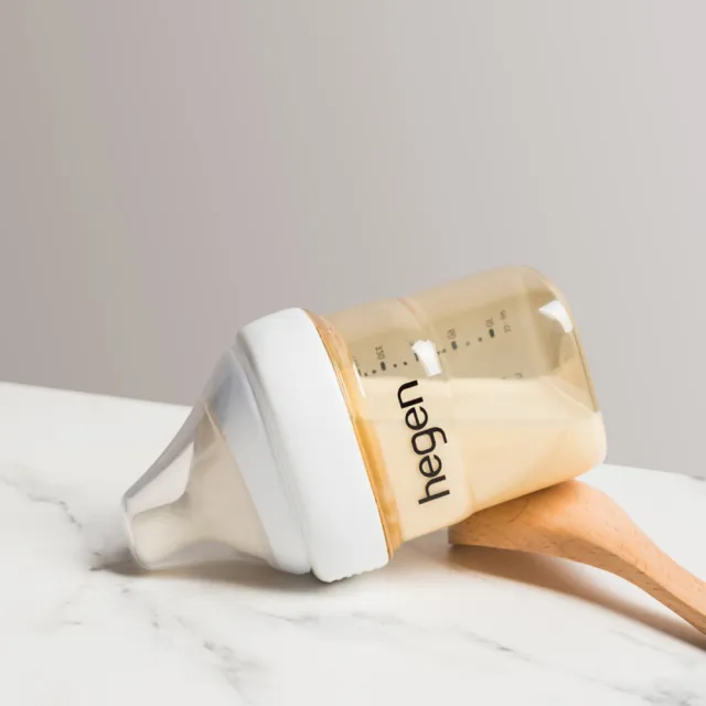 【hegen】總代理｜PCTO™金色奇蹟PPSU多功能方圓型寬口奶瓶 150ml(象牙白)