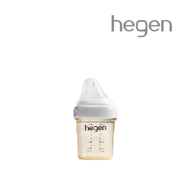 【hegen】總代理｜PCTO™金色奇蹟PPSU多功能方圓型寬口奶瓶 150ml(象牙白)