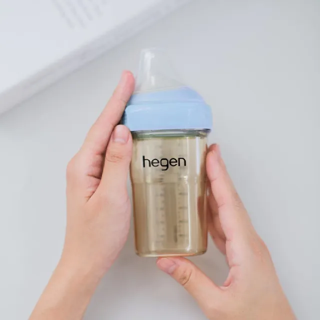 【hegen】總代理｜PCTO™金色奇蹟PPSU多功能方圓型寬口奶瓶 150ml(嫣粉/沁藍/漾紫)