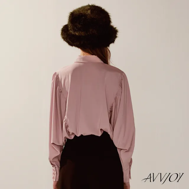 【AVVJOY 艾薇卓爾】蝙蝠袖襯衫(襯 上衣 長袖 襯衫 學生風 襯衫女 長袖襯衫 CLA0428TP)