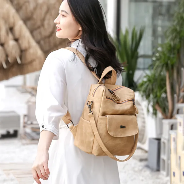 【LEEHER】雙11 女包/肩背包/大容量後背包/渲染包包/復古包包/黑色背包/歐美包包/a4包包/個性包