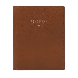 【FOSSIL 官方旗艦館】618狂歡｜Travel 真皮RFID護照夾-咖啡色 SLG1499200