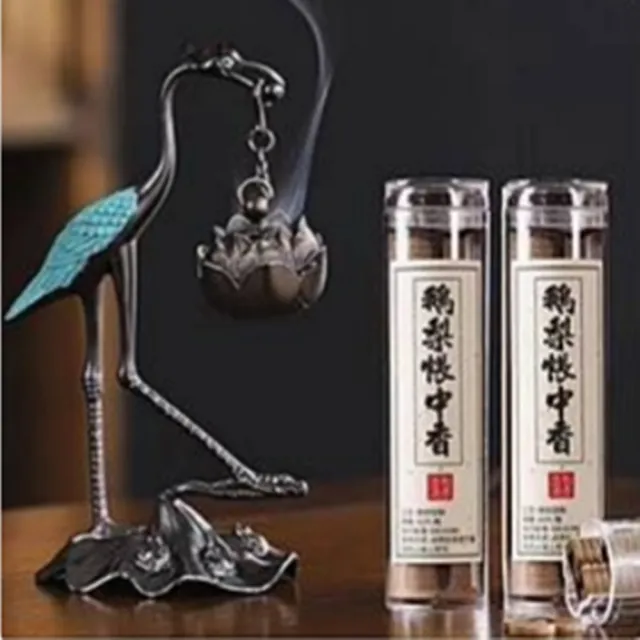 【八方開運】香雅醇厚無黏粉小盤香五罐/入 隨機出貨(贈仙鶴香爐*1 顏色隨機)