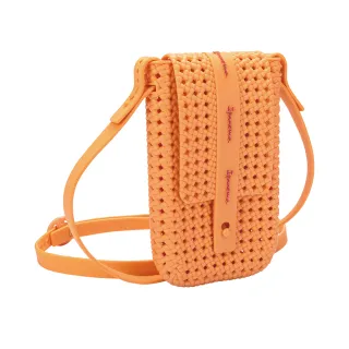 【IPANEMA】輕巧編織簍空單肩斜跨小包(橘色)