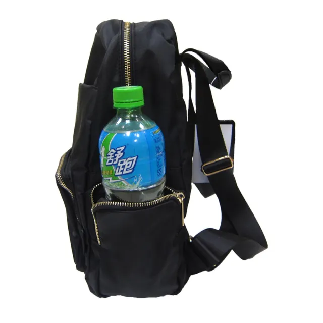 【SNOW.bagshop】雙11 後背包大容量(主袋+外袋共五層防水包 尼龍布+皮革水瓶外袋)