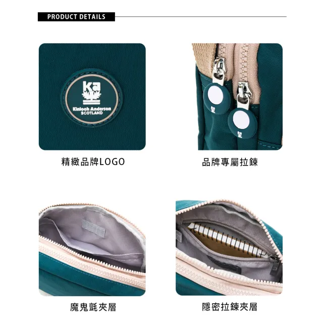 【金安德森】迷霧森林 多功能方型側背包(藍綠色)