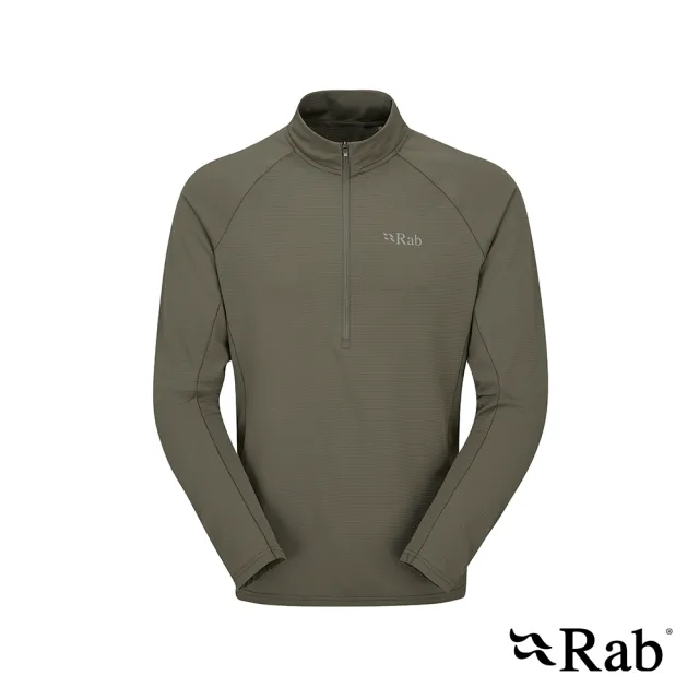 【RAB】Sonic LS Zip 長袖透氣拉鍊排汗衣 男款 淺卡其 #QBL03