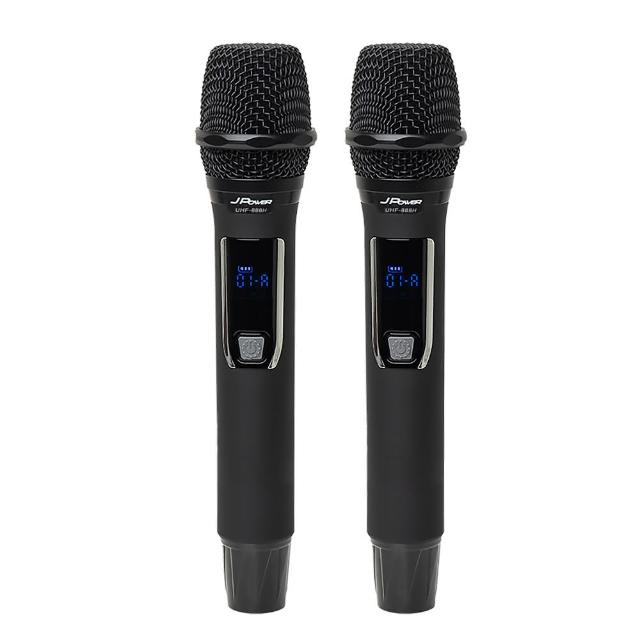 【J-POWER 杰強】震天雷 UHF-888H 行動式無線麥克風組 雙機(震天雷 心型指向麥克風 888H 行動無線 雙機)