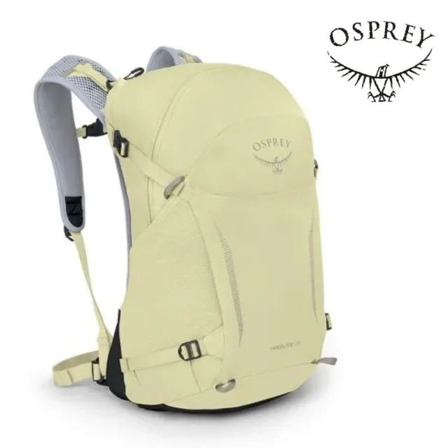 【Osprey】Hikelite 26 輕量網架背包 星塵黃/灰狼(健行背包 運動後背包 多功能背包)